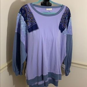 Free People Feelin It Embroidered shirt